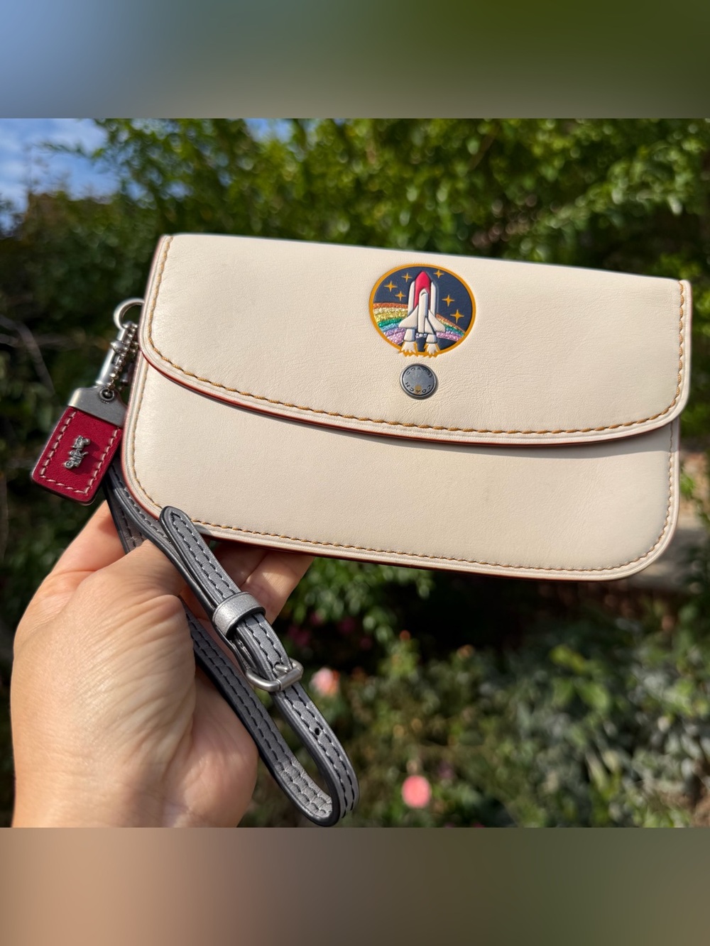 Coach 1941 Clutch With Embossed Rocket Shuttle 10850